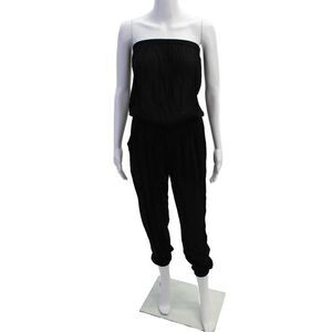 Cool Change Womens Strapless High Rise Skinny Leg Jumpsuit Black Size Small